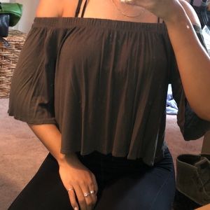 Off the shoulder crop top